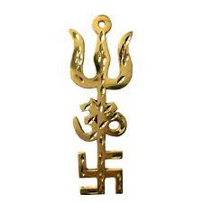 Brass Swastik  Om Trishul  Trishakti Yantra  Main Door Entrance  Protection Vast