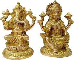 Pure Brass Ganesh Laxmi Jii