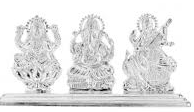 Pure Silver Lakshmi Ganesh Saraswati